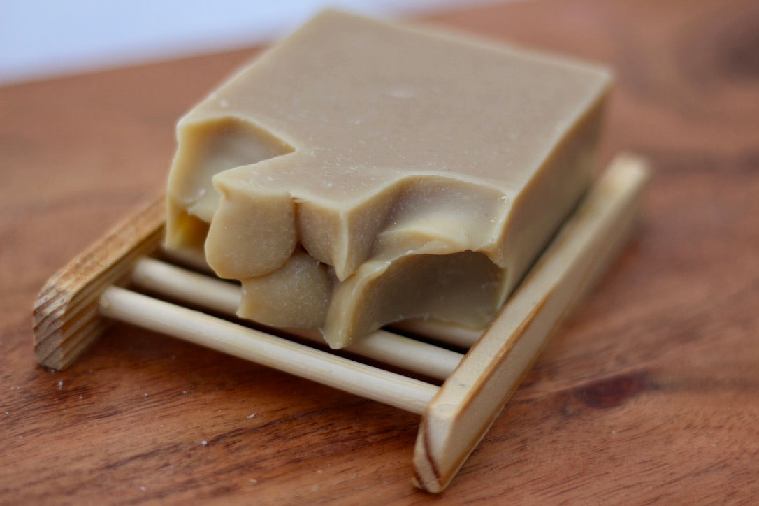 Cucumber & Avocado All-Natural Handmade Face Soap No Label Soap Dish