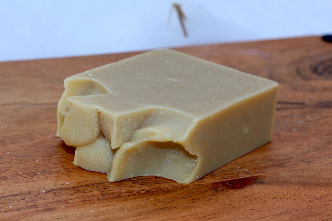 Cucumber & Avocado All-Natural Handmade Face Soap No Label Top View