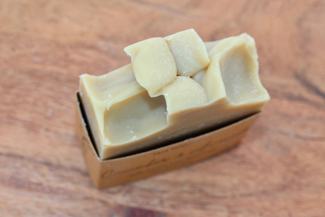 Cucumber & Avocado All-Natural Handmade Face Soap Top View