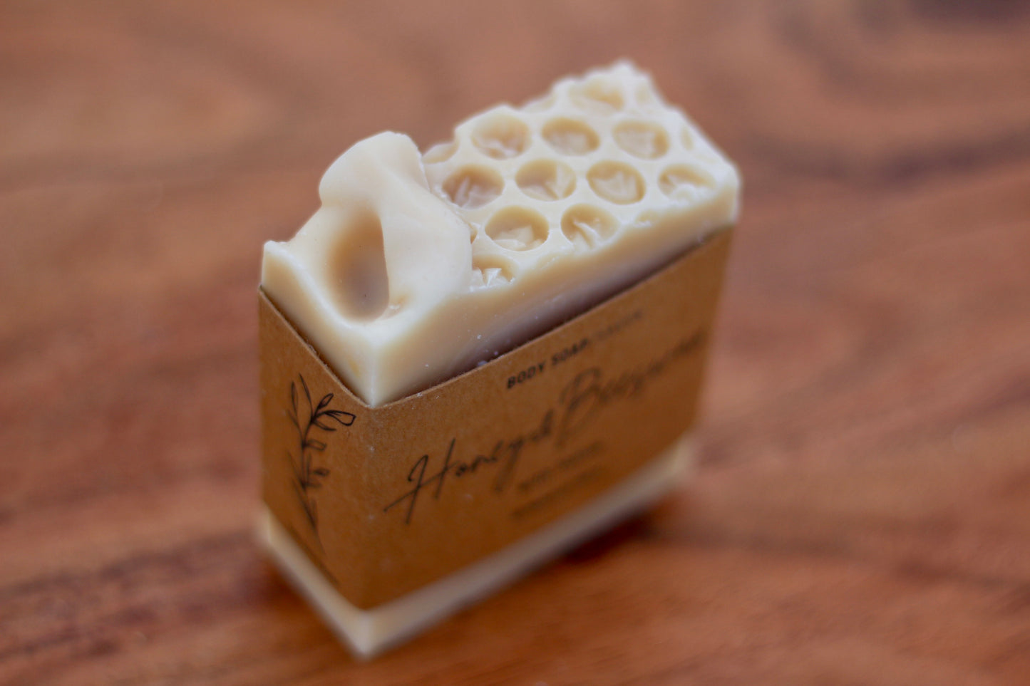 Honey & Beeswax All-Natural Handmade Tallow Soap Top View