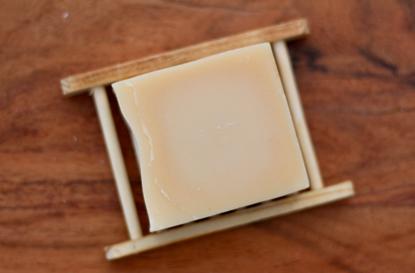 Milk & Tallow All-Natural Handmade Goat's Milk and Tallow Soap No Label Front View with Soap Dish