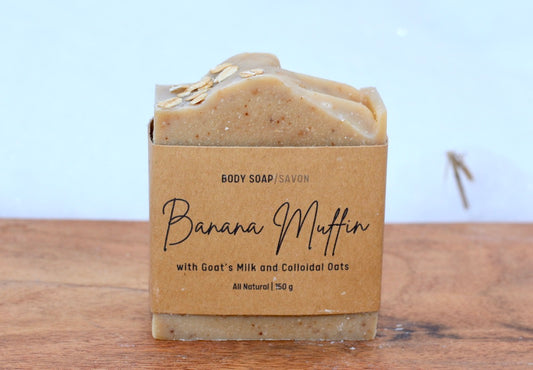 Banana Muffin All-Natural Handmade Soap Front Side
