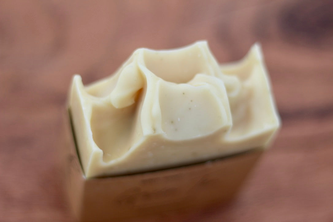 Green Tea and Nettle Leaf All-Natural Handmade Tallow Soap Top View