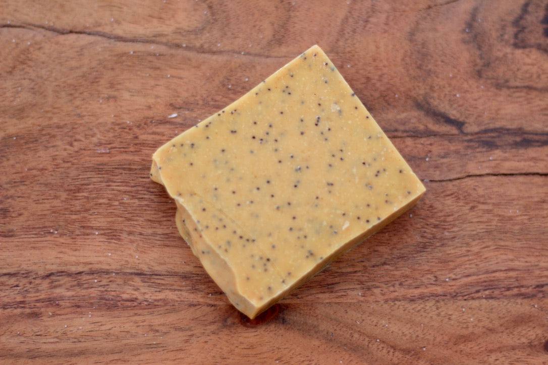 Turmeric and Apple Cider VinegarAll-Natural Handmade Tallow Soap with Exfoliation No Label Front View