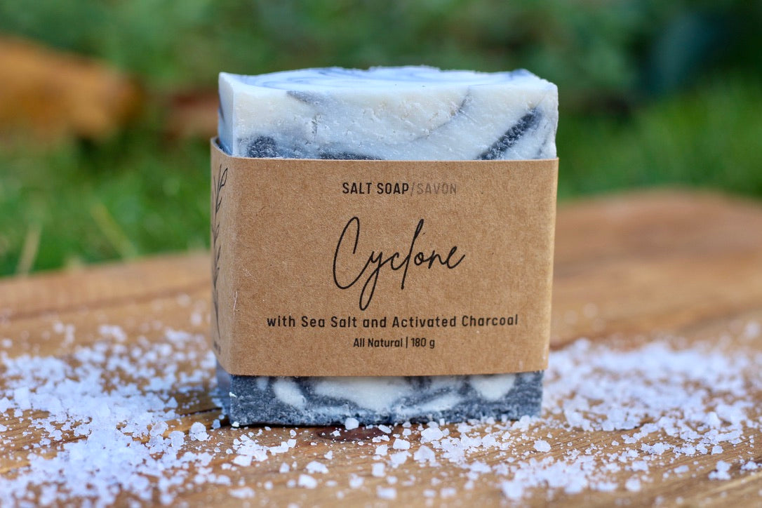 Cyclone All-Natural Handmade Sea Salt Men's Soap with Sea Salt Front View
