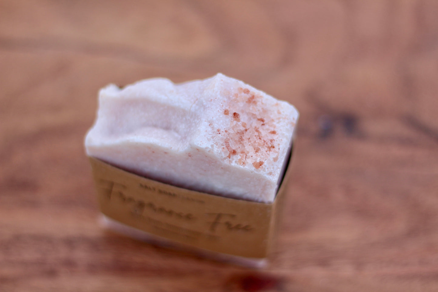 Fragrance Free All-Natural Handmade Pink Himalayan Salt Soap Top View