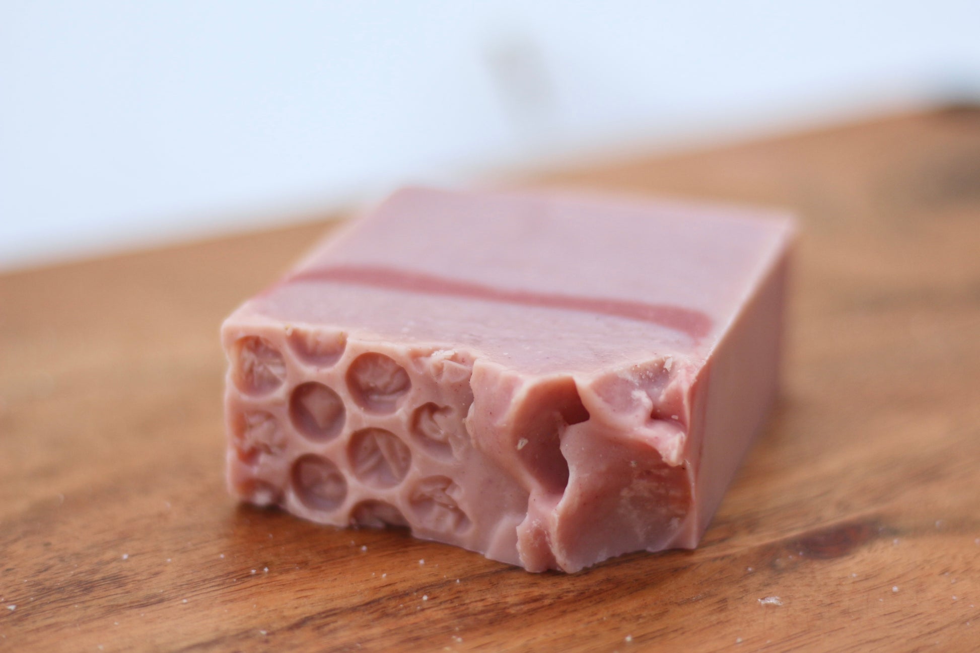 Rose Garden All-Natural Handmade Tallow Face Soap No Label Top View