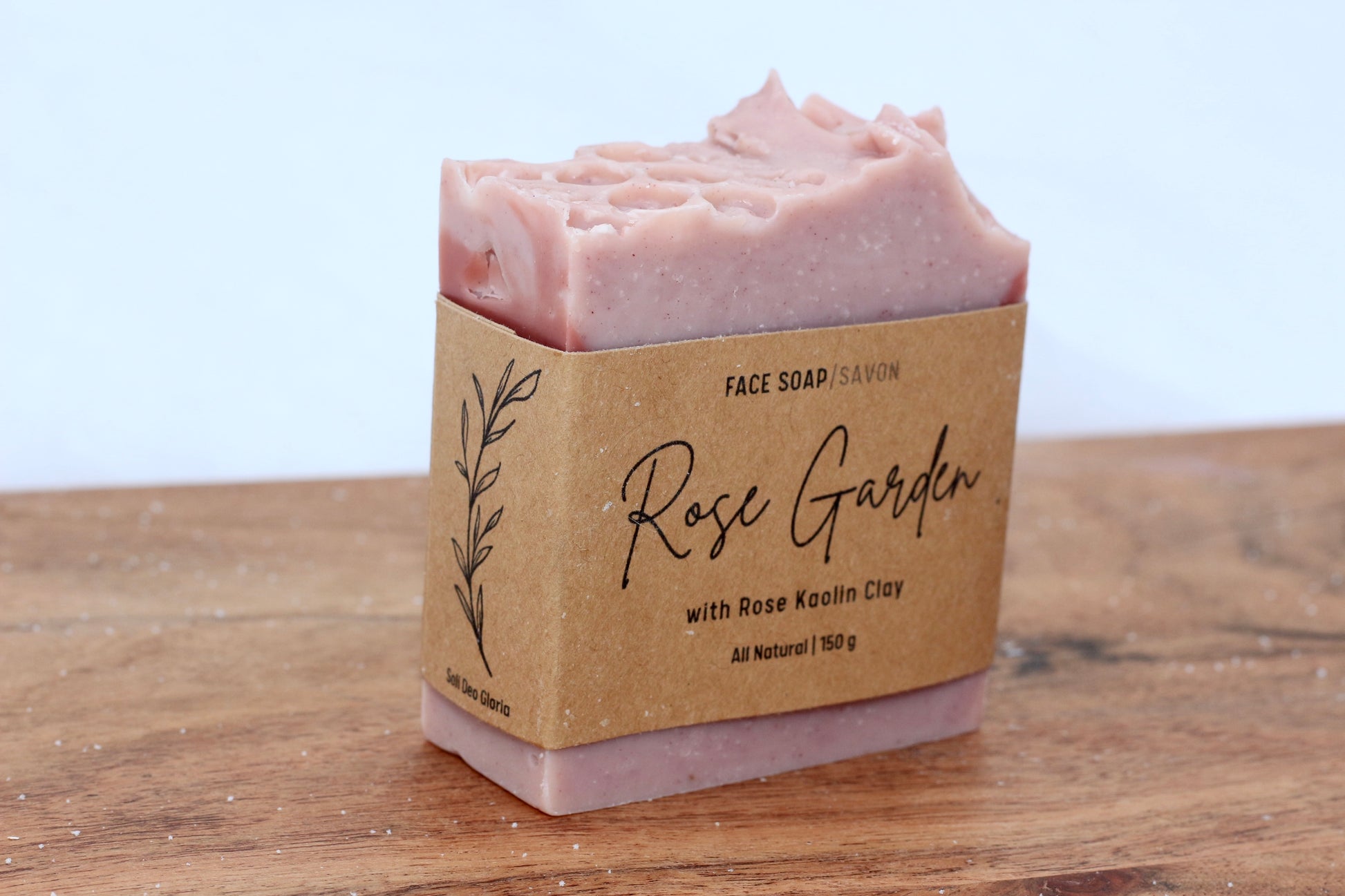 Rose Garden All-Natural Handmade Tallow Face Soap Side View