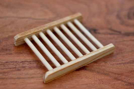 Soap Dish Bare Wood for All-Natural Handmade Soap Side View