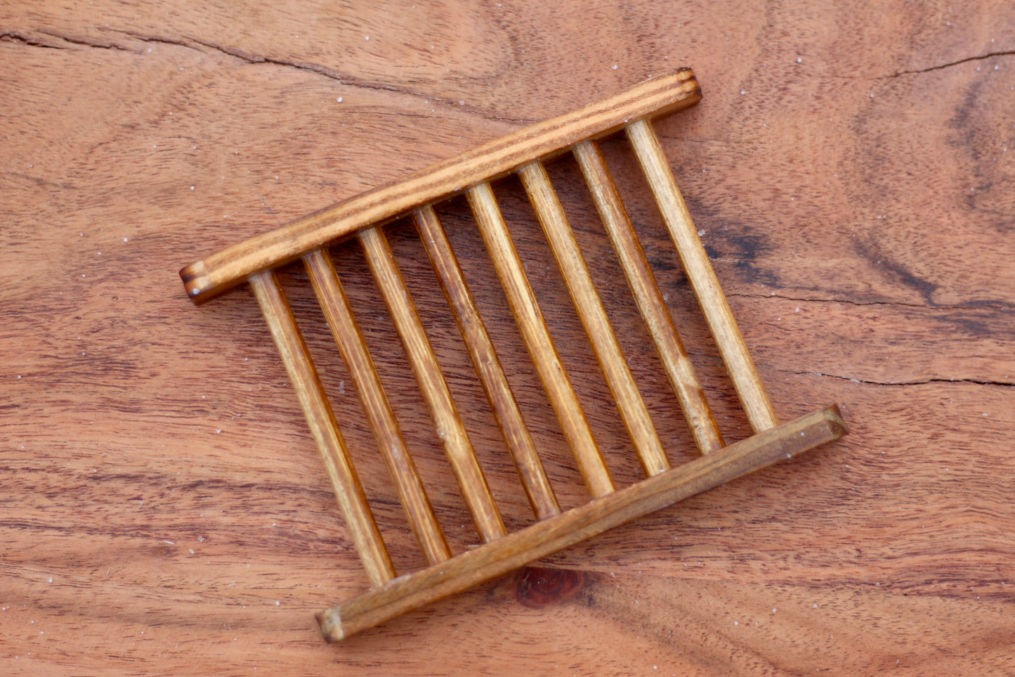 Soap Dish Chestnut Finish for All-Natural Handmade Soap Top View
