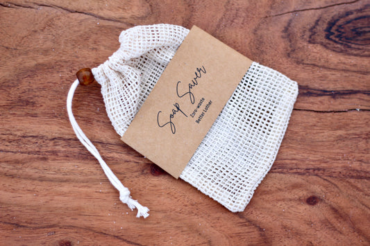 Cotton Soap Saver Bag for All-Natural Handmade Soap