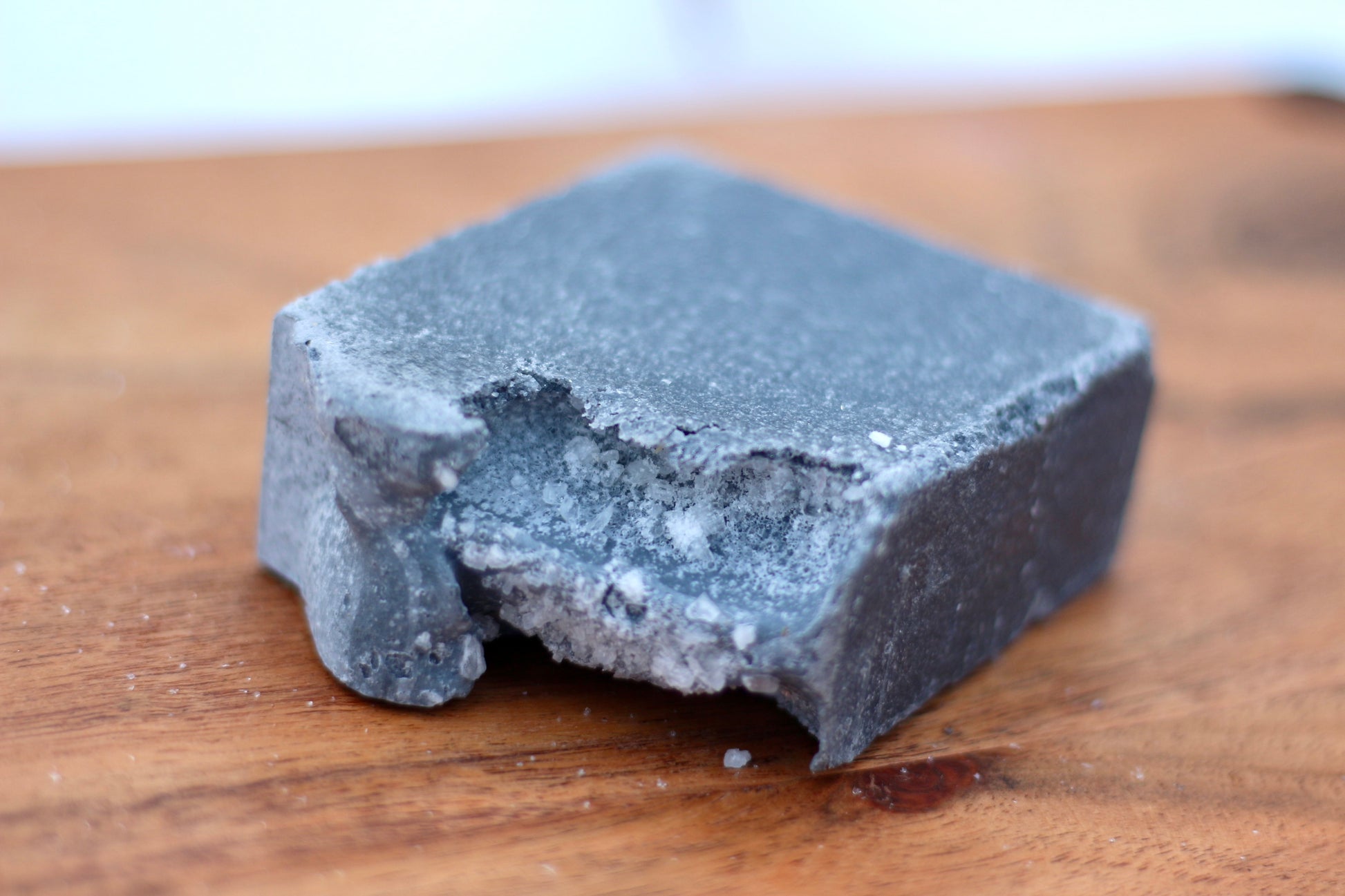 Twilight All-Natural Handmade Sea Salt Soap with Jojoba Oil and Activated Charcoal Top View No Label