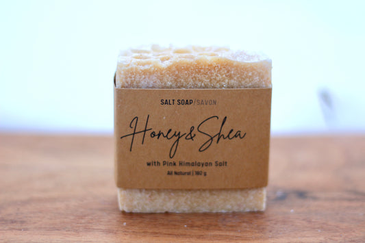 Honey & Shea All-Natural Handmade Salt Soap Front View