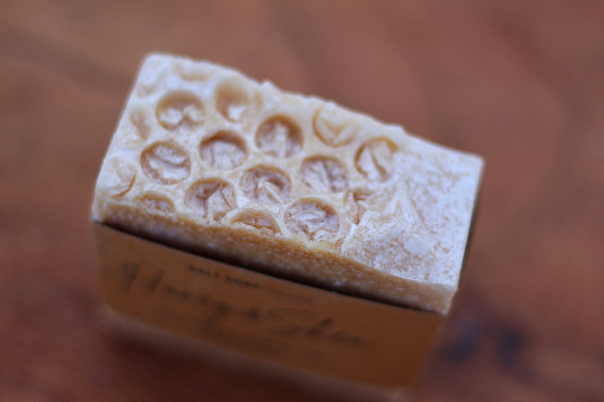 Honey & Shea All-Natural Handmade Salt Soap Top View