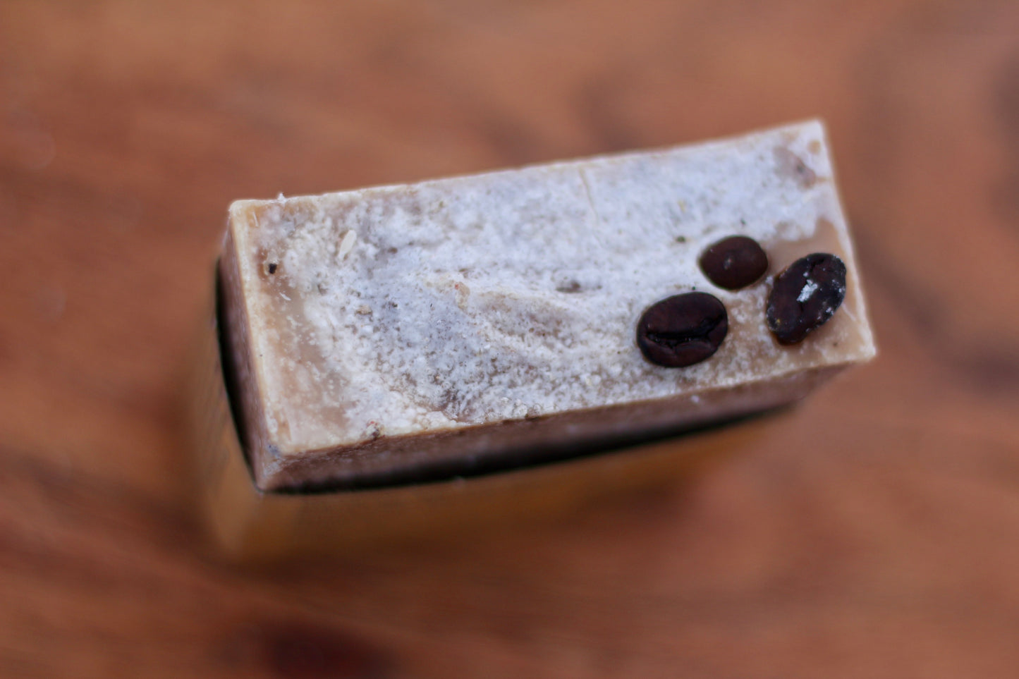 Coffee Scrub All-Natural Handmade Salt Soap Top View