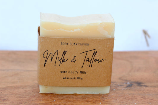 Milk & Tallow All-Natural Handmade Goat's Milk and Tallow Soap Front View