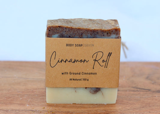 Cinnamon Roll All-Natural Handmade Tallow Soap Front View
