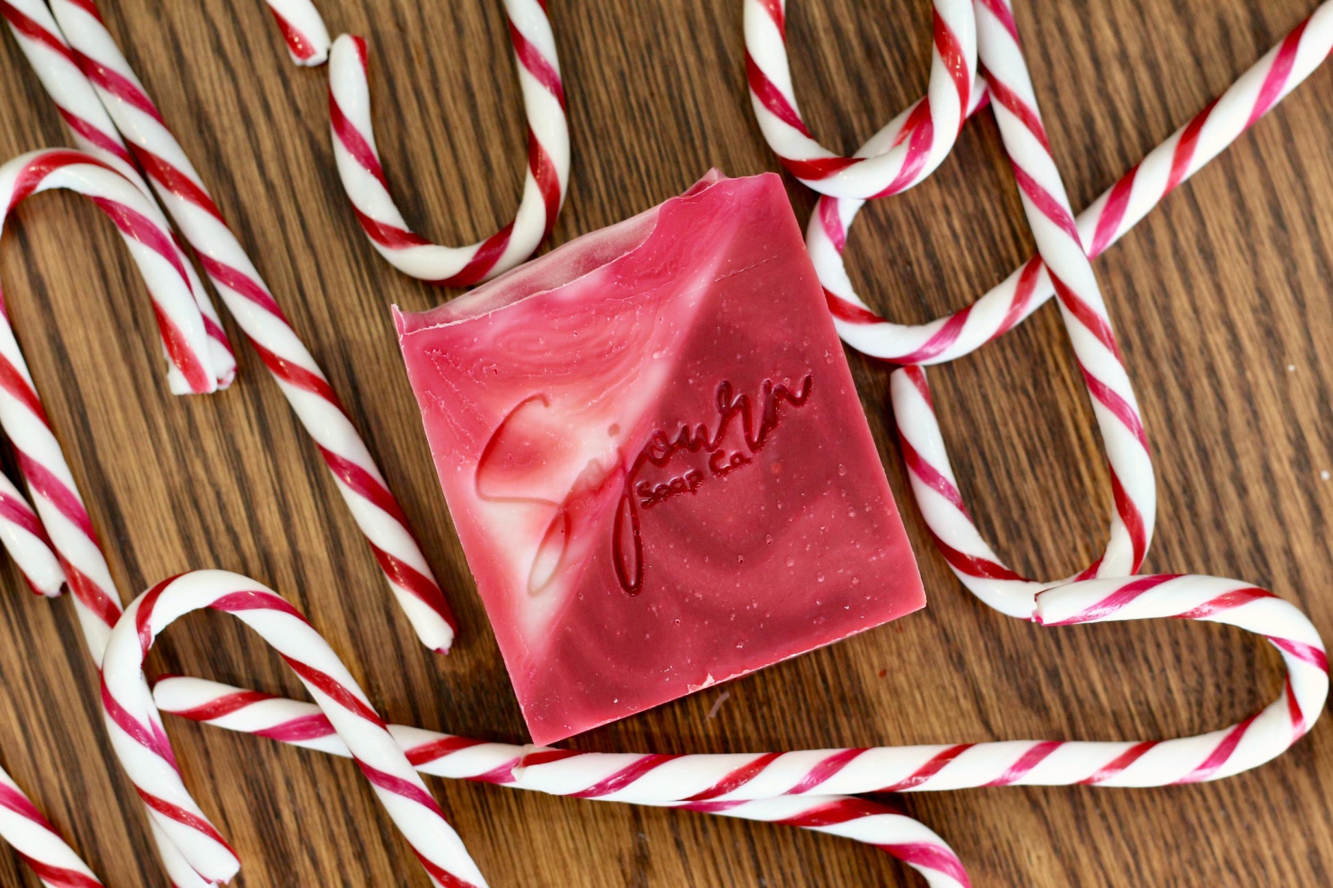 Candy Cane Soap | All-Natural Tallow Soap Made in Canada | Christmas