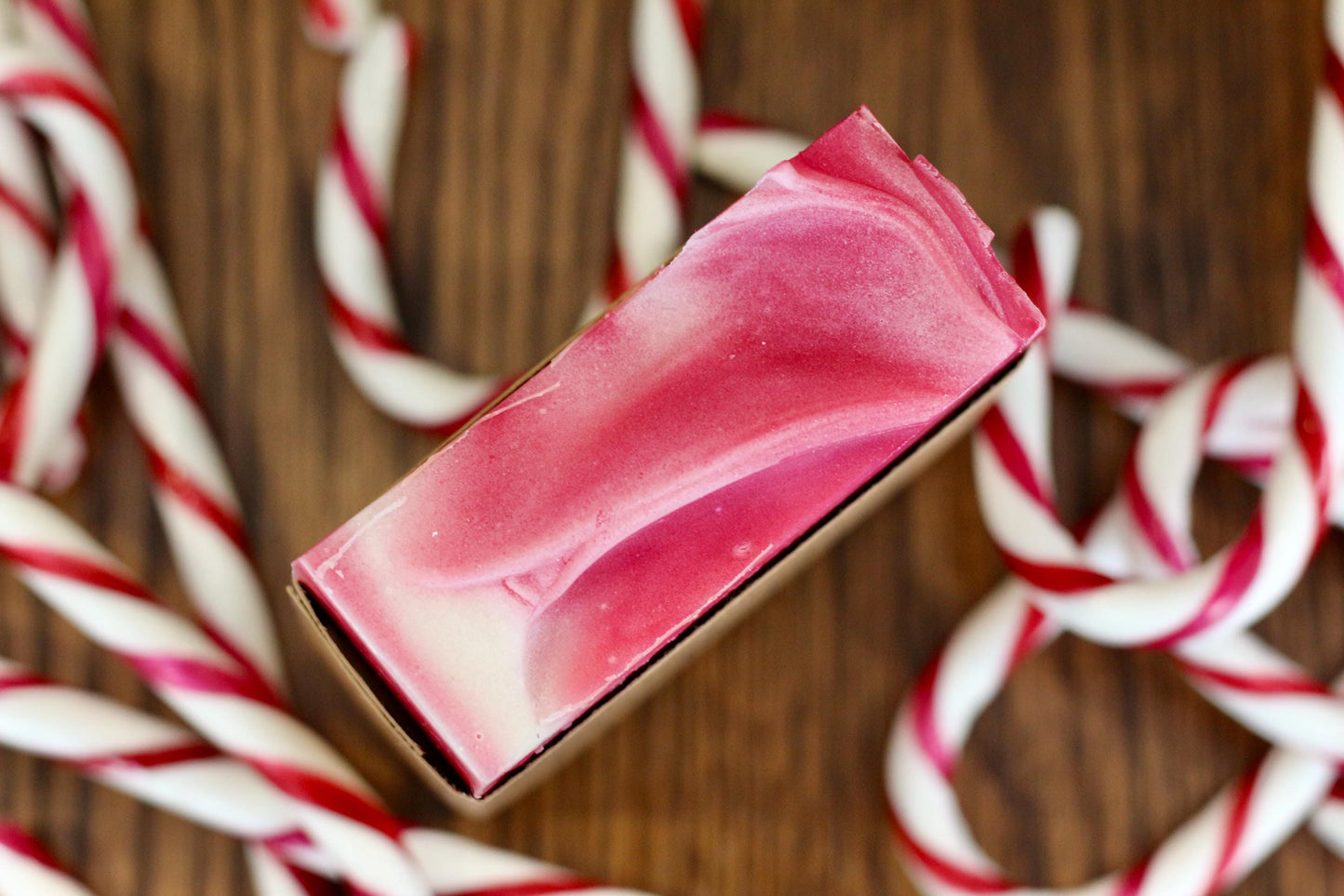 Candy Cane Soap | All-Natural Tallow Soap Made in Canada | Christmas