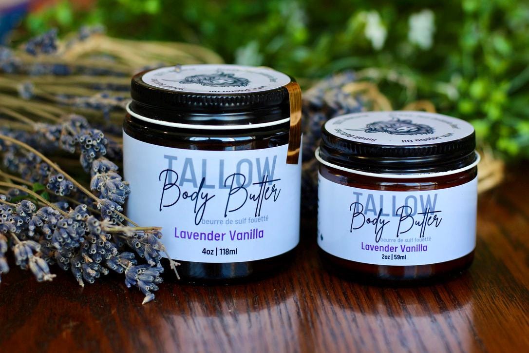 Grass Fed Tallow Body Butter | Tallow Balm | All Natural Made in Canada with Essential Oils