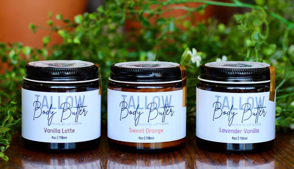 Grass Fed Tallow Body Butter | Tallow Balm | All Natural Made in Canada with Essential Oils