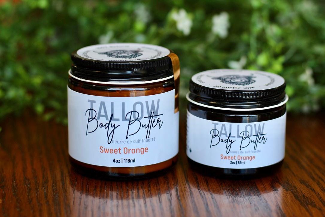 Grass Fed Tallow Body Butter | Tallow Balm | All Natural Made in Canada with Essential Oils